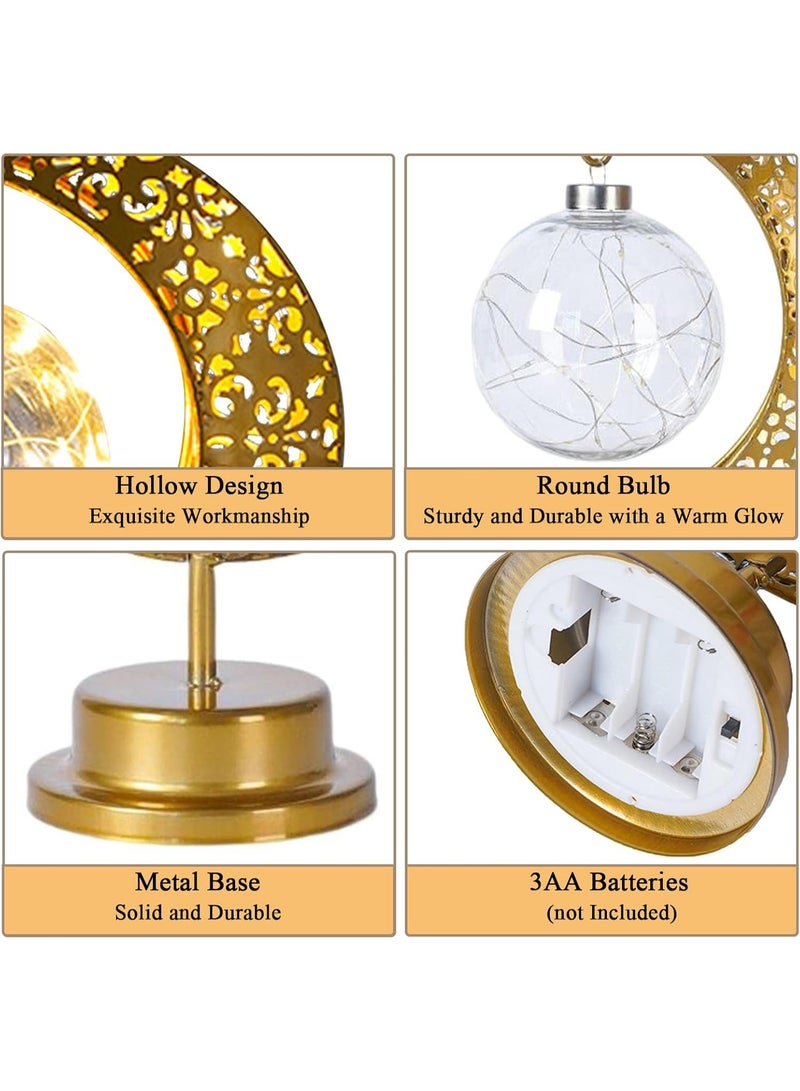 Yakiter Moon Lamp Ball,Ramadan Decorations for Home,Eid Mubarak Decorations,Ramadan Lights Decorations,Enchanted Lunar Lamp,Ramadan Home Table Decor,Galaxy Light,Moon Night Light,Battery Operated Lamp - Image 5