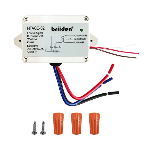 Briidea 220V 240V On/Off Switch Electric Heating Relay with Built-in 24V Transformer, Replacement for Any Relay, Compatible with 24V Thermostat - Image 2
