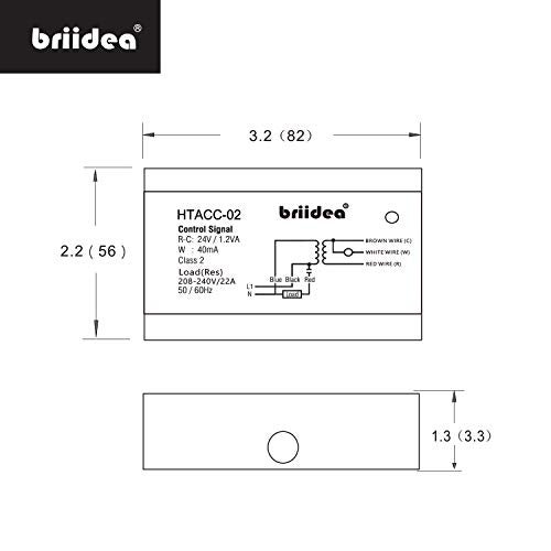 Briidea 220V 240V On/Off Switch Electric Heating Relay with Built-in 24V Transformer, Replacement for Any Relay, Compatible with 24V Thermostat - Image 5