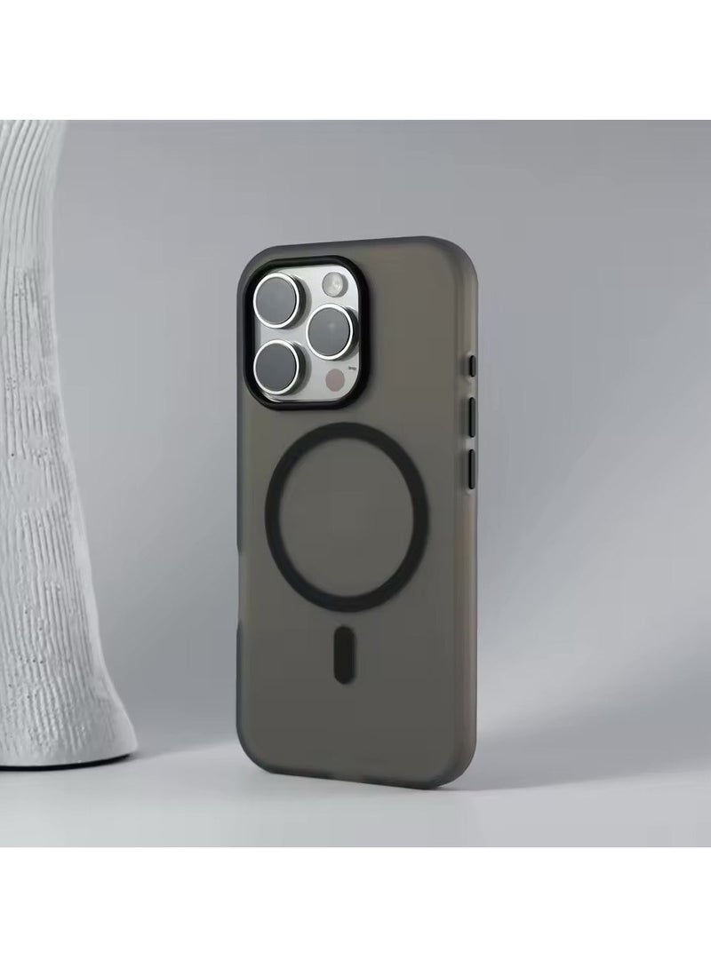 أكاليكس جراب مغناطيسي فائق النحافة لهاتف آيفون 15 برو ماكس [مقاوم للصدمات ونحيف]، غطاء خلفي صلب غير لامع مع حماية فائقة |أسود - Image 1