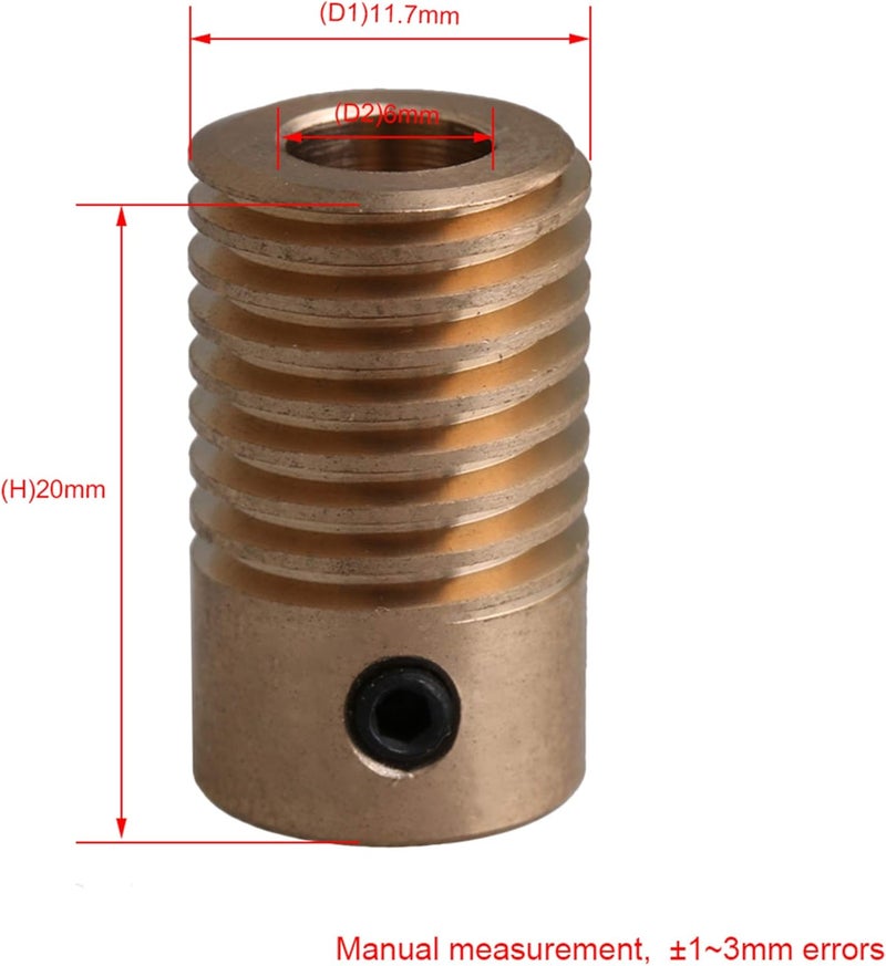 CNBTR 6MM Hole Dia Brass Gear Shaft & 31MM 0uter Dia 60T Brass Gear Wheel 0.5 Modulus Set - Image 5
