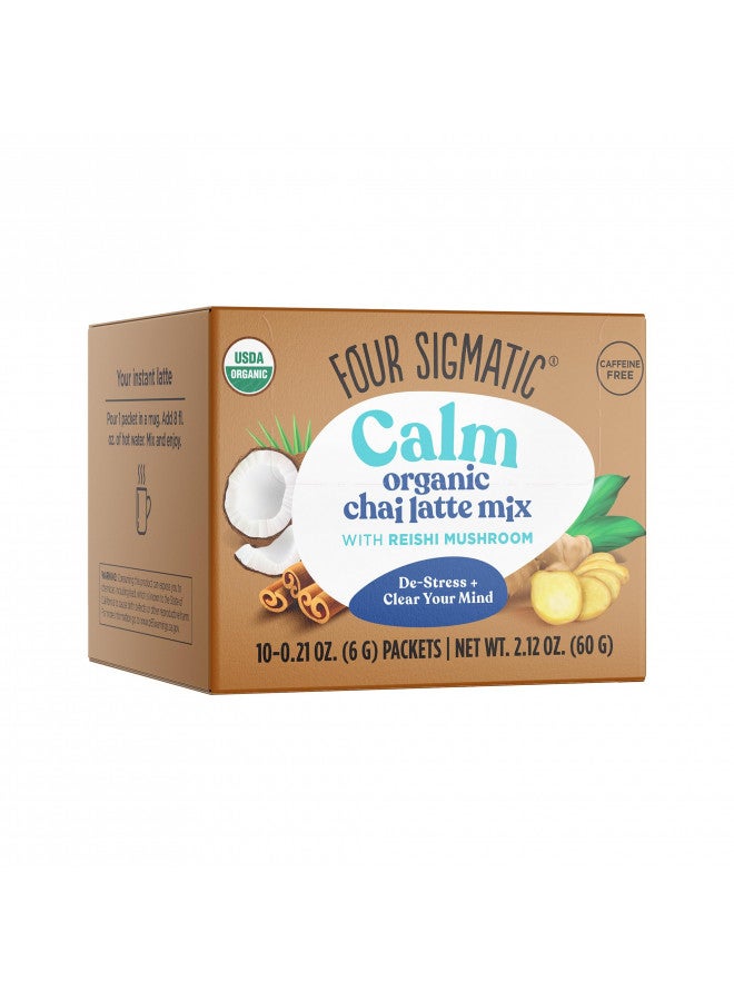 Four Sigmatic Chai Latte by Four Sigmatic | Organic Instant Chai Latte with Turkey Tail, Reishi Mushrooms & Coconut Milk Powder | Supports Gut & Digestion Health | Decaf, No Dairy & Gluten-Free | 10 Count  - Image 1