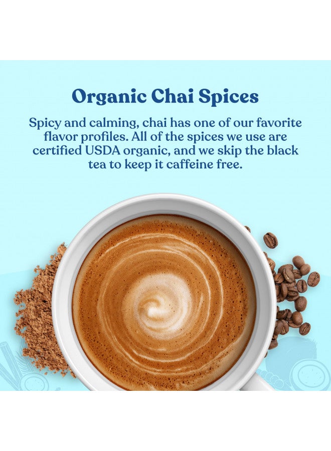 Four Sigmatic Chai Latte by Four Sigmatic | Organic Instant Chai Latte with Turkey Tail, Reishi Mushrooms & Coconut Milk Powder | Supports Gut & Digestion Health | Decaf, No Dairy & Gluten-Free | 10 Count  - Image 3