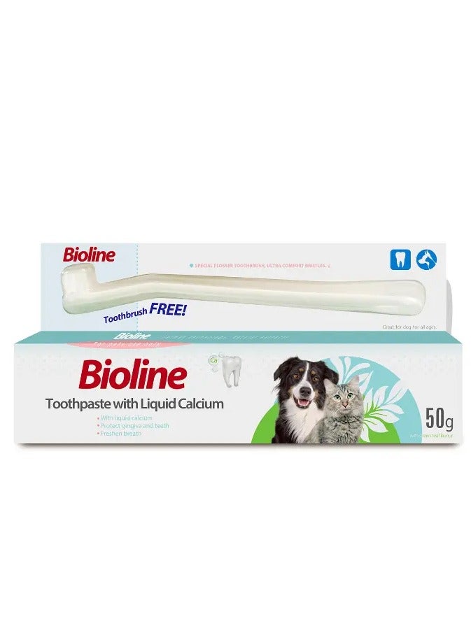 BIOLINE TOOTHPASTE WITH LIQUID CALCIUM (WITH LIQUID CALCIUM, PROTECT GINGIVA AND TEETH, FRESHEN BREATH