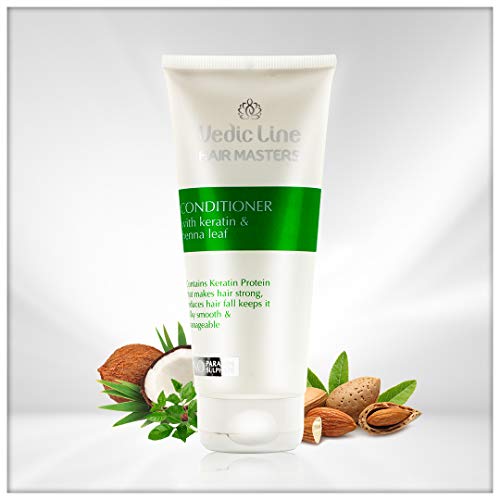 Vedic Line Vedicline Hair Masters Conditioner with Keratin and Henna Leaf Reduce Hair fall,Split ends And Frizzy Hair Gives Silky Smooth Hair, Sulphate & Paraben Free, 200ml - Image 2