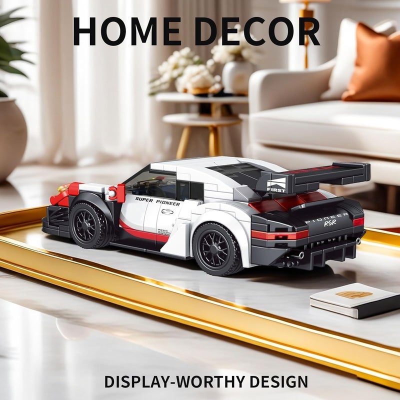 mould king 27010 Speed Champion 911 RSR Racing Car Building Kit with Acrylic Display Case, Collectible Model Car Kits,Collectible Racing Vehicle Set for Kids Age 8+ Teens Adults(349 PCS) - Image 2