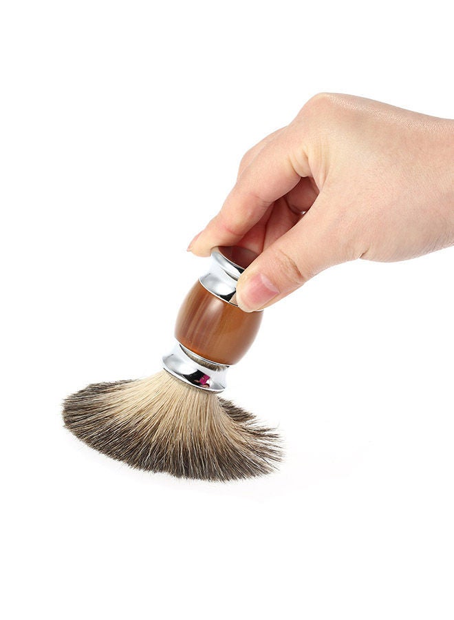 NIBEMINENT Shaving Razor Brush Wooden Handle Hair Multicolour - Image 4