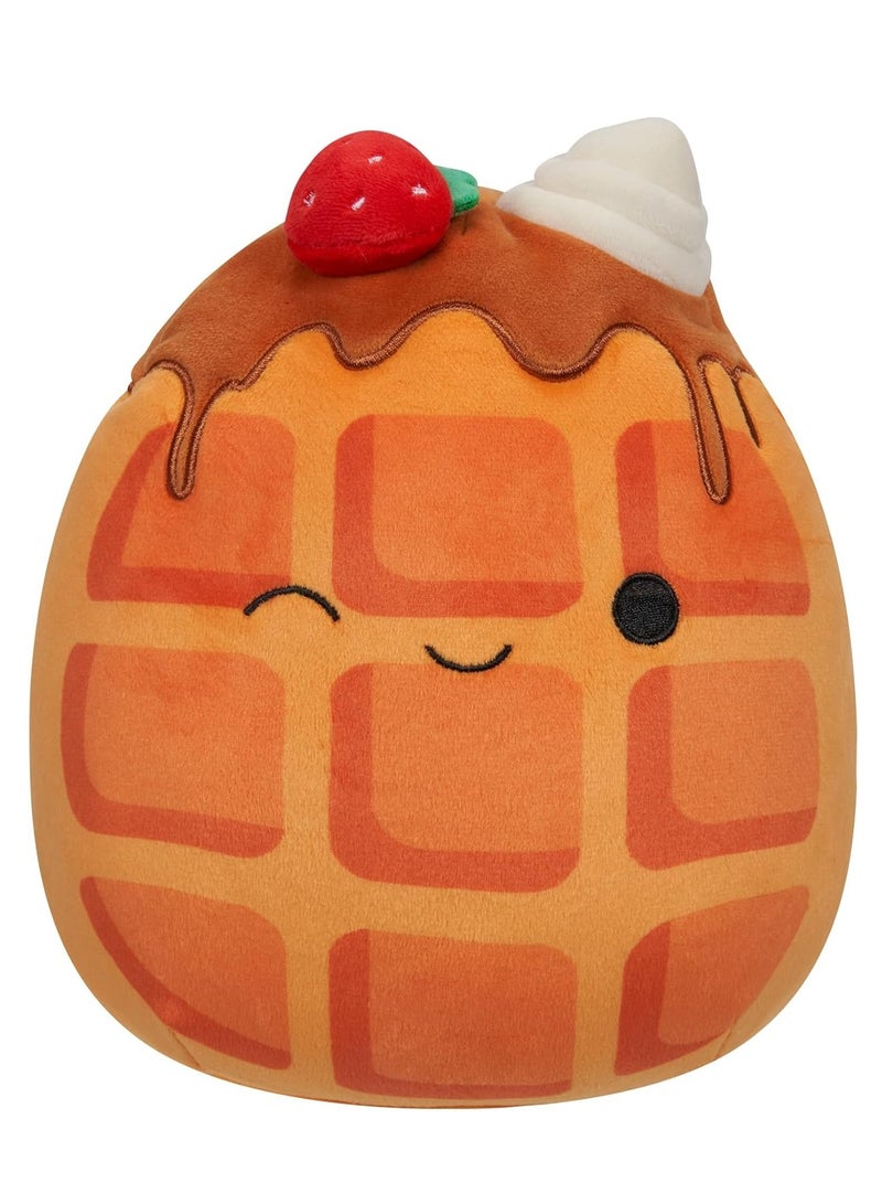 Squishmallows 7.5-Inch-Weaver The Waffle with Strawberries and Whipped Cream | For Kids Girls & Boys | Washable Squishy Stuff Toy | Multicolour | All Age - Image 1