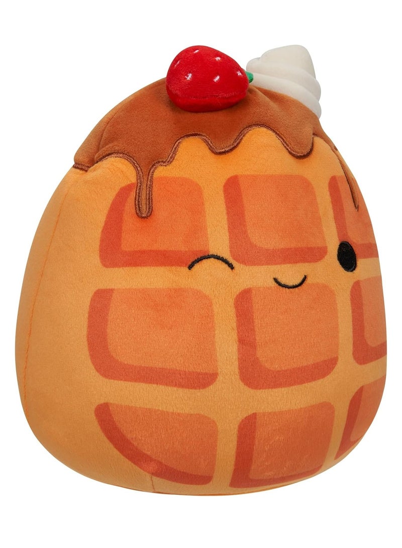 Squishmallows 7.5-Inch-Weaver The Waffle with Strawberries and Whipped Cream | For Kids Girls & Boys | Washable Squishy Stuff Toy | Multicolour | All Age - Image 3