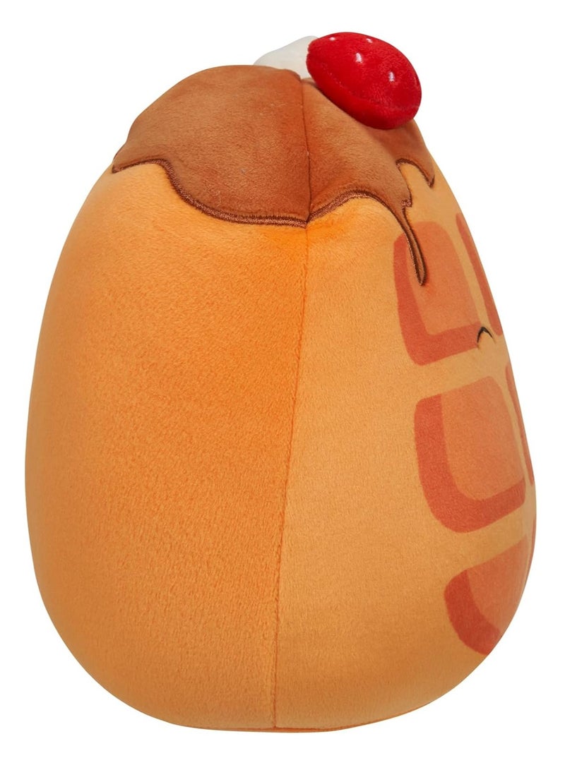 Squishmallows 7.5-Inch-Weaver The Waffle with Strawberries and Whipped Cream | For Kids Girls & Boys | Washable Squishy Stuff Toy | Multicolour | All Age - Image 4
