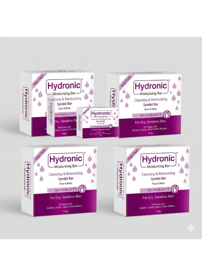 Hydronic Regaliz Hydronic Soap - Gentle Cleansing Bar for Dry and Sensitive Skin, Hydrating Formula for Daily Use, Suitable for All Skin Types | 100g (Pack of 5) - Image 2