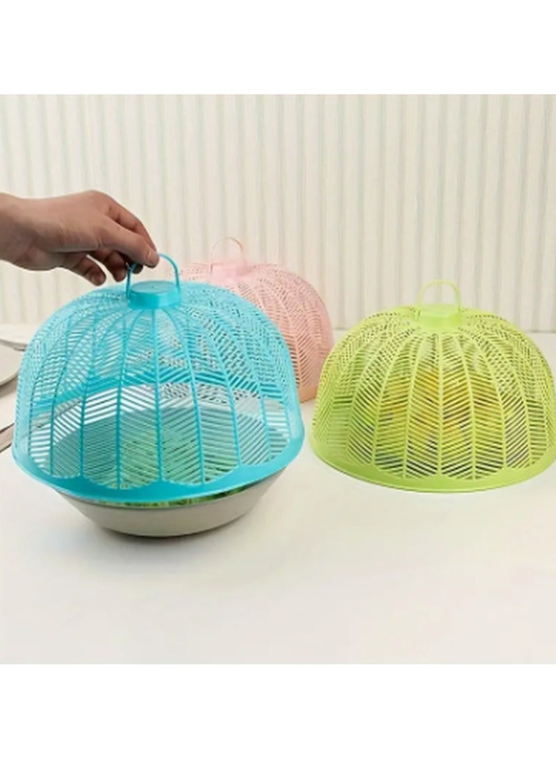 Food Net Cover, Eco-Friendly Premium Plastic Table Cover Meal cover Kitchen Fly-Proof Insect-Proof Dish Cover Round Cover Dish Cover Food Cover Blue Color 1pc - Image 1