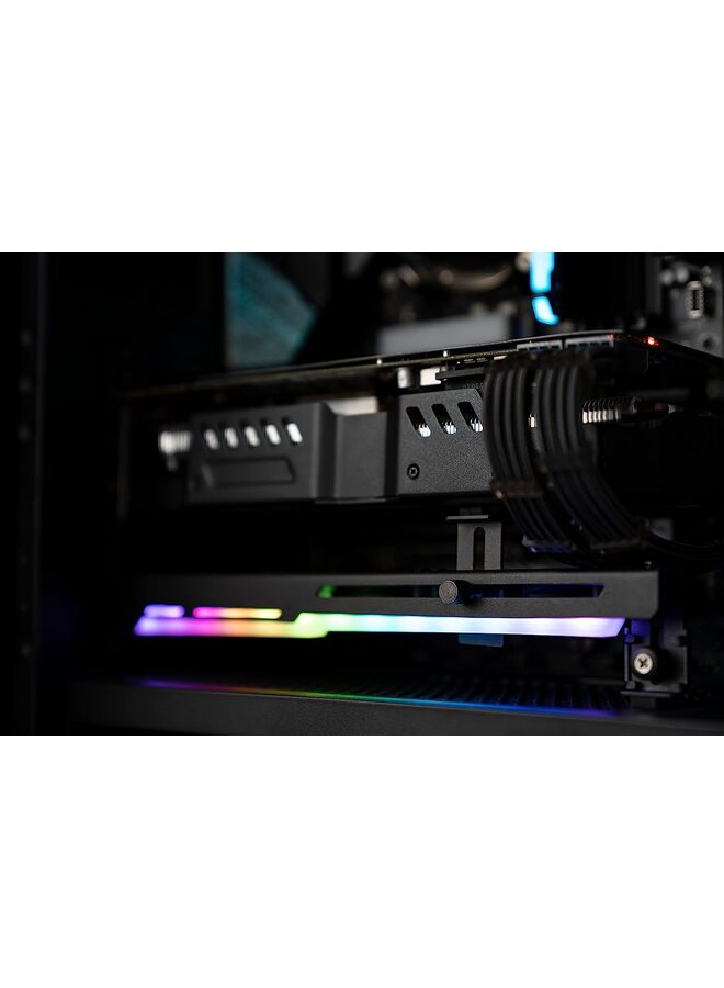 Graphics Card Cooler with ARGB 5V 3Pin LED and Three 80mm Fans, RGB LED Graphics Card Holder, GPU Cooler Easy Installation-Black/A - Image 3