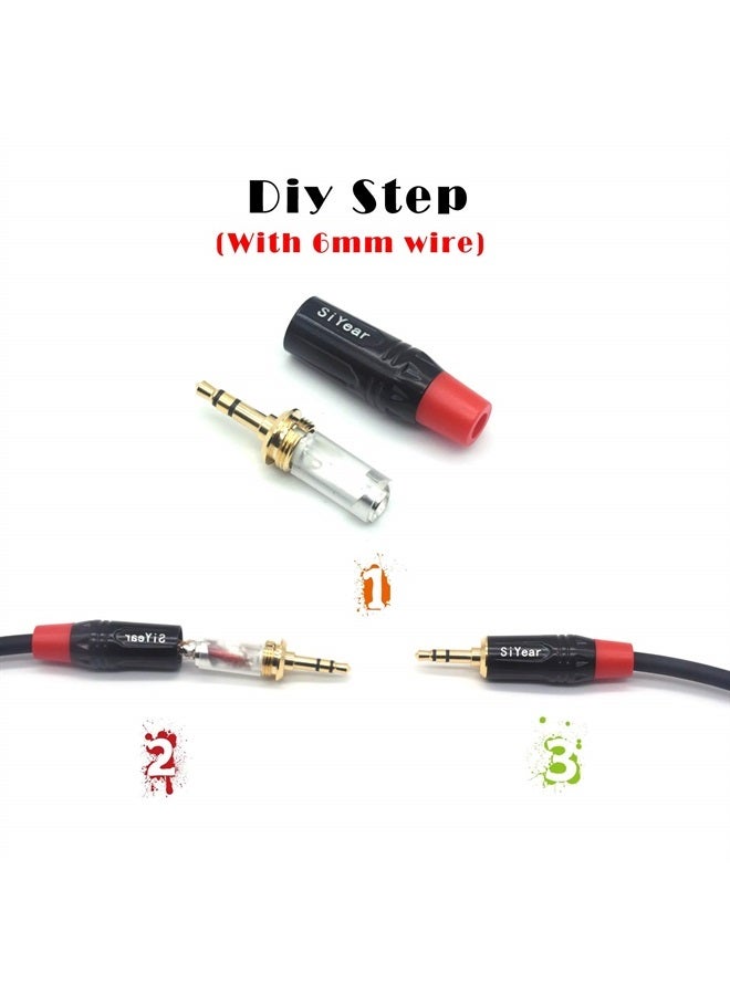 SiYear 3-Pole 3.5mm Stereo Headphone Jack Male Plug Repair Replacement Solder Adapter, 3.5mm (1/8inch ) Solder Type DIY Audio Cable Connector(2PACK) - Image 3