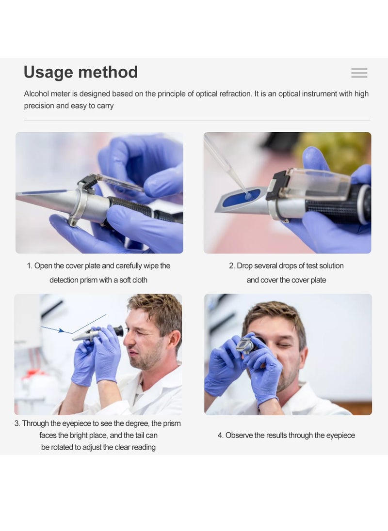 Handheld Glass Freezing Point Water Tester - Accurate Measurement for Antifreeze, Battery Fluid, and Cleaning Solutions, Compact, and Lightweight Refractometer for Automotive Battery Engine Coolant