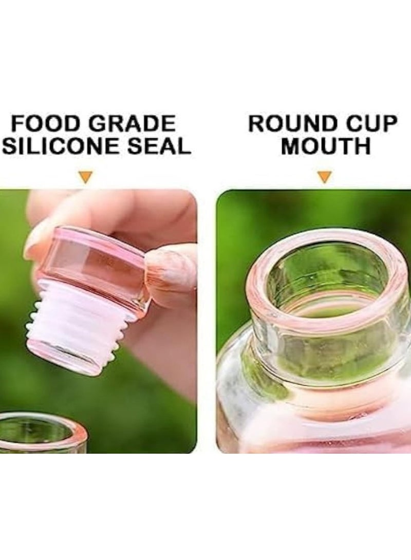 زجاجة مياه رياضية بلاستيك صحي مع علامات زمنية، قابلة لإعادة الاستخدام ومضادة للتسرب، مثالية للرجال والنساء لصالة الألعاب الرياضية و كرة القدم و الأنشطة الخارجية، المدرسة، اللياقة البدنية، و للعمل  الحليب والعصير، زجاجة ماء شفافه جيم صحية متعددة الاستخدامات للجيم والمدرسة - زجاجه ماء مضادة للتسرب - ازازة مياه شفافة مع علامات للوقت - زجاجة ماية و عصير ولبن للاطفال و للمدرسة - Image 5