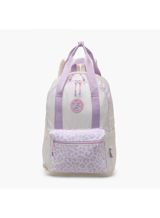 Mayfair Backpack-May Special Moments-2 Cmprts- (Nylon) Beige And Lilac \ 45X31X17