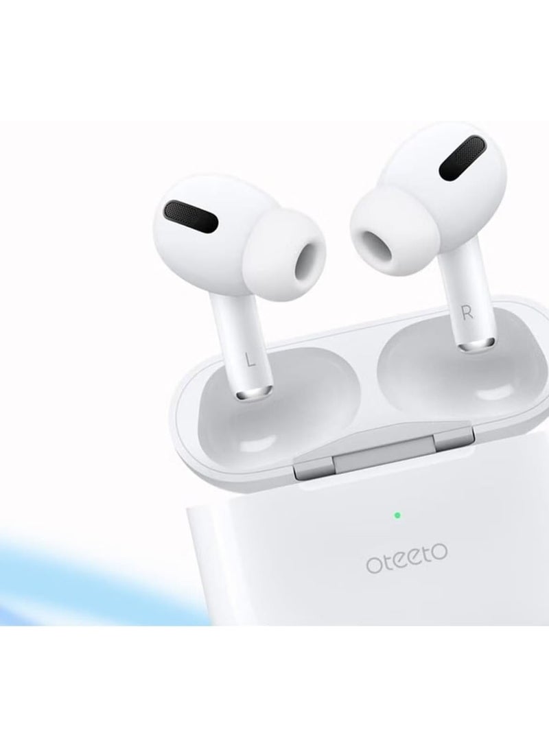 Oteeto Ot'5 True Wireless Earbuds with Charging Case & LED Display – White - Image 2