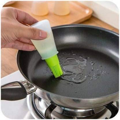 Lexazo Silicon Oil Bottle Brush Liquid Oil Basting BBQ Pen Cake Butter Bread Pastry Brush Grill Oil Bottle Brushes Baking Tool Safe Kitchen Tool Multicolor Pack of 1 - Image 5