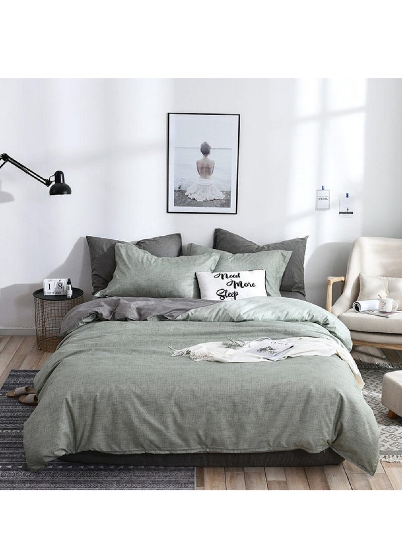 Sharpdo 4-Piece Bedding Set Sheet set Comforter Set Luxurious Cotton and Soft Microfiber with 1 Duvet/Quilt Cover And 1 Flat sheet And 2 Pillowcases King 2.2m bed (220*240cm)  - Image 1