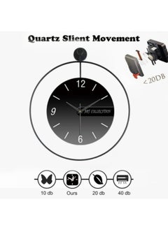 Modern Wall Clock, Large Simple Wall Decor Metal Frame Silent Non-Ticking Clock, 24in, Black - pzsku/Z9E520FDC35C123495CB4Z/45/_/1734069649/8c23090e-ac48-40e6-bb88-4199ef9f98a1