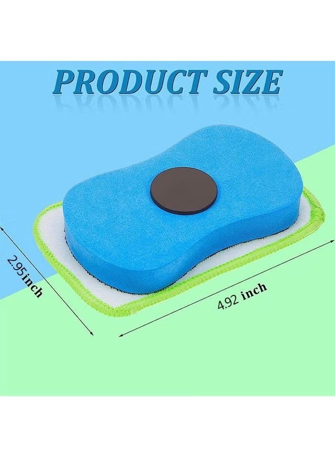YJ 2-Piece Magnetic Chalkboard Eraser, Microfiber Dustless Chalk Eraser, Multipurpose Cleaning Duster Washable Reusable Eraser for Chalk Home Classroom Office - Image 2