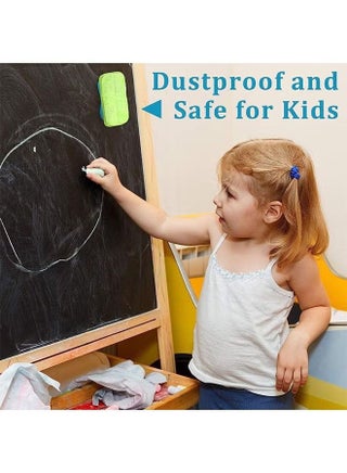 2-Piece Magnetic Chalkboard Eraser, Microfiber Dustless Chalk Eraser, Multipurpose Cleaning Duster Washable Reusable Eraser for Chalk Home Classroom Office - view 4