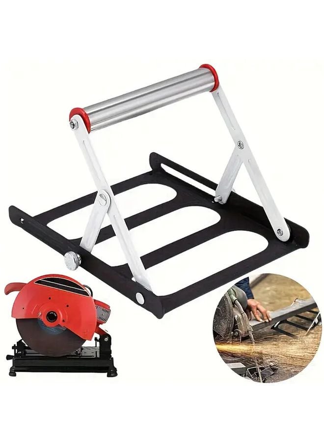 Black Adjustable Cutting Machine Stand Durable Metal Height Adjustable Table Saw Support - Image 4