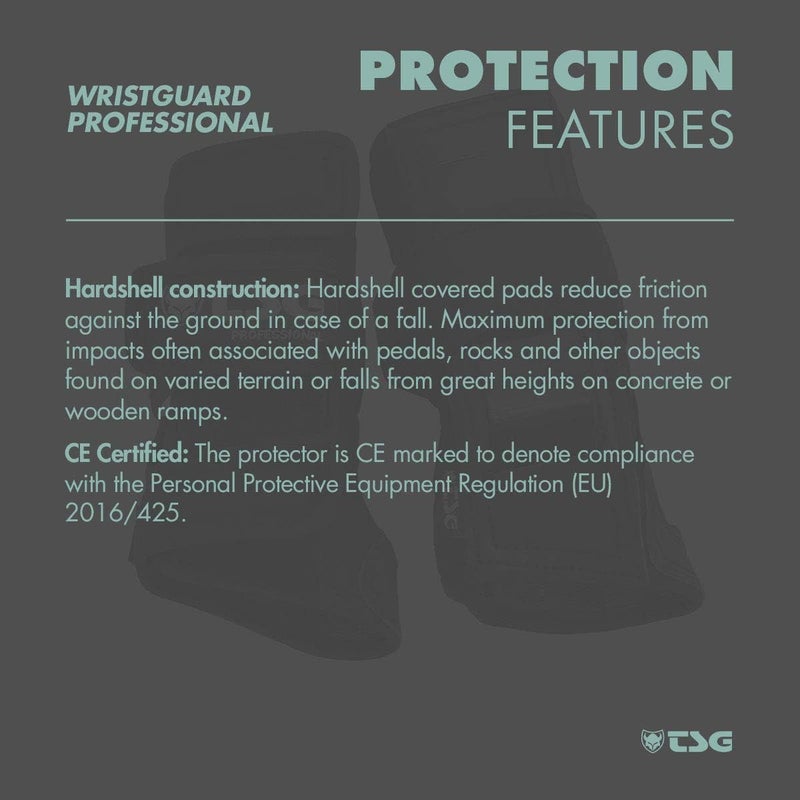 TSG Professional Wristguard, Ergonomic Splint, Palm, Wrist Support, Hardshell, Snowboarding, Skiing, Downhill, Skateboarding, Swiss Design, Black - Image 5