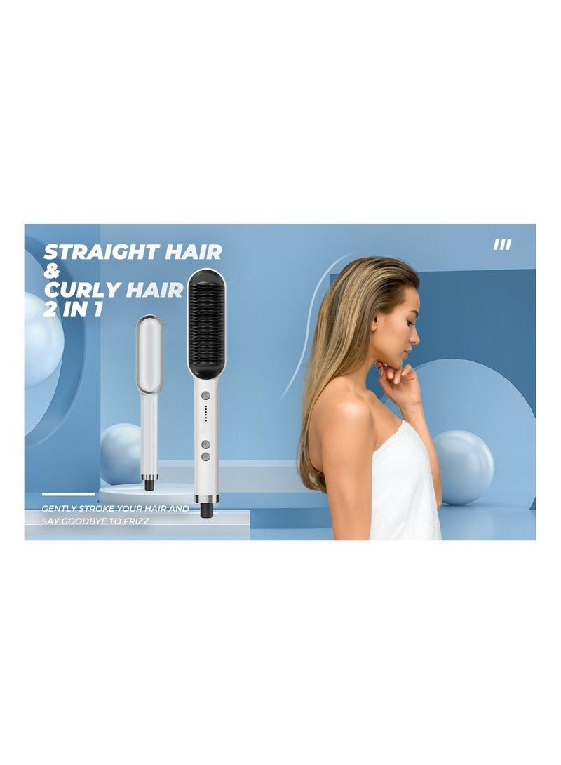 DubaiGallery Hair Straightening Comb White - Image 1