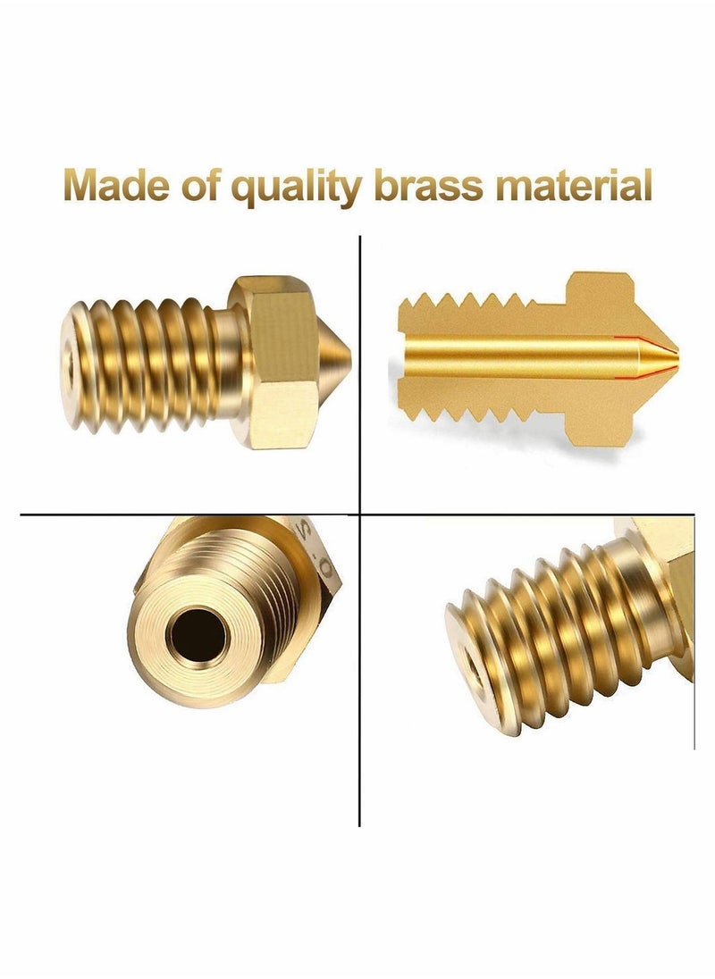 Y&D Printer Nozzle AE 25 PCS 3D, 0.2/0.4/0.6/0.8/1.0 mm Hardened Steel for ABS/PLA 3D Makerbot Creality CR-10 (Gold)  - Image 5