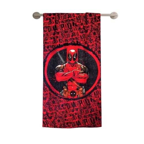 Athom Living Kids Soft Cotton Cartoons Digital Printed Bath Towel 60x120cm (Deadpool) - Image 2