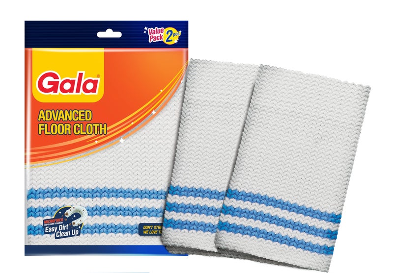 Gala Microfiber Advance Floor Cleaning Cloth(Pocha) for Mopping - White, Pack of 2 (163054) - Image 5