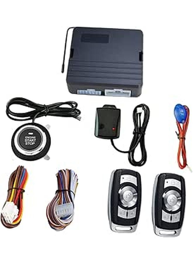 12V Car Alarm System With Remote Start Stop Push Button Ignition Anti Theft - Image 1