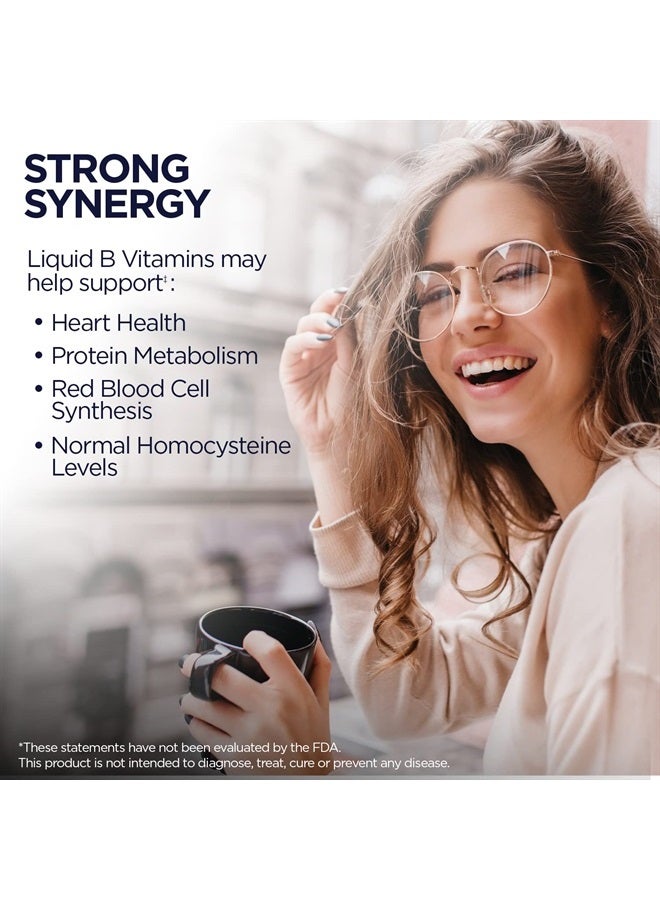 KAL Vitamin B-6 B-12 Folic Acid DropIns, Liquid Vitamin B Supplement Drops, Heart Health, Energy, Red Blood Cell Support with Methyl B12 and Methyl Folate, Natural Mixed Berry Flavor, 59 Servings, 2oz - Image 2