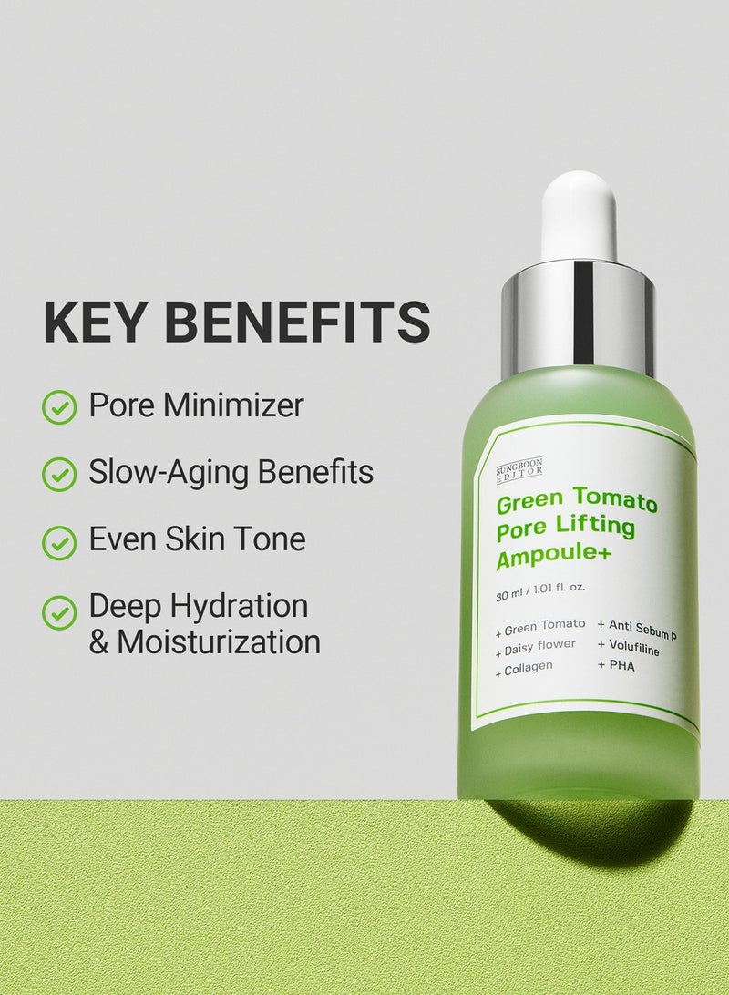 SUNGBOON EDITOR Green Tomato Pore Lifting Ampoule 30ml - Image 3