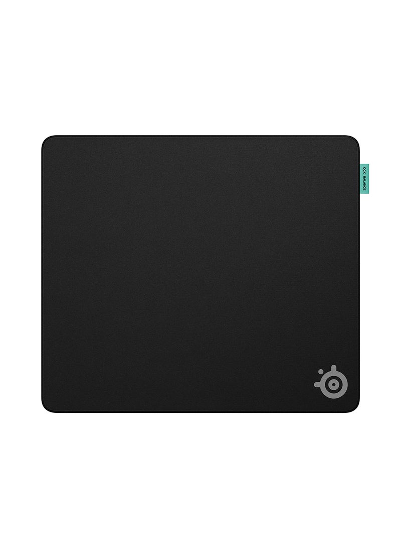SteelSeries QcK L Performance Balance Gaming Mousepad, Extra density for a smooth glide, Low-profile edge stitching, Non-slip neoprene rubber base, 490 x 420 mm size, FPS, MOBAs, RTS, MMO - Black - Image 1