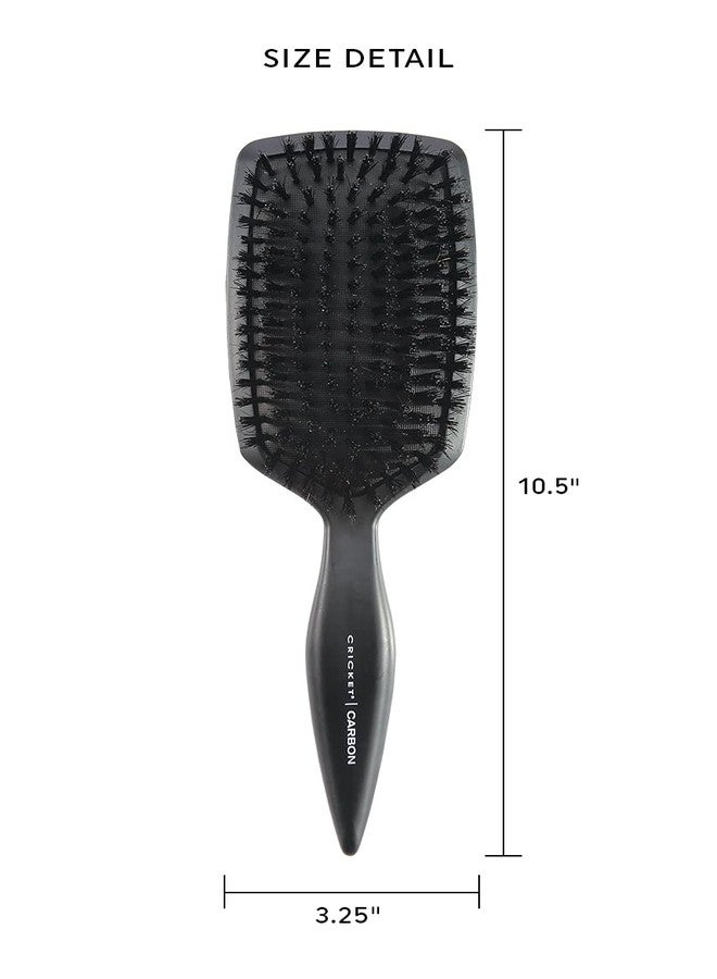 Cricket Carbon Boar Bristle Paddle Hair Brush for Blow Drying and Styling, Large Wide Boar Bristle Hair Brush for Women, Men & Stylists - Long Short Thick Thin Curly Straight Wavy All Types - Image 2