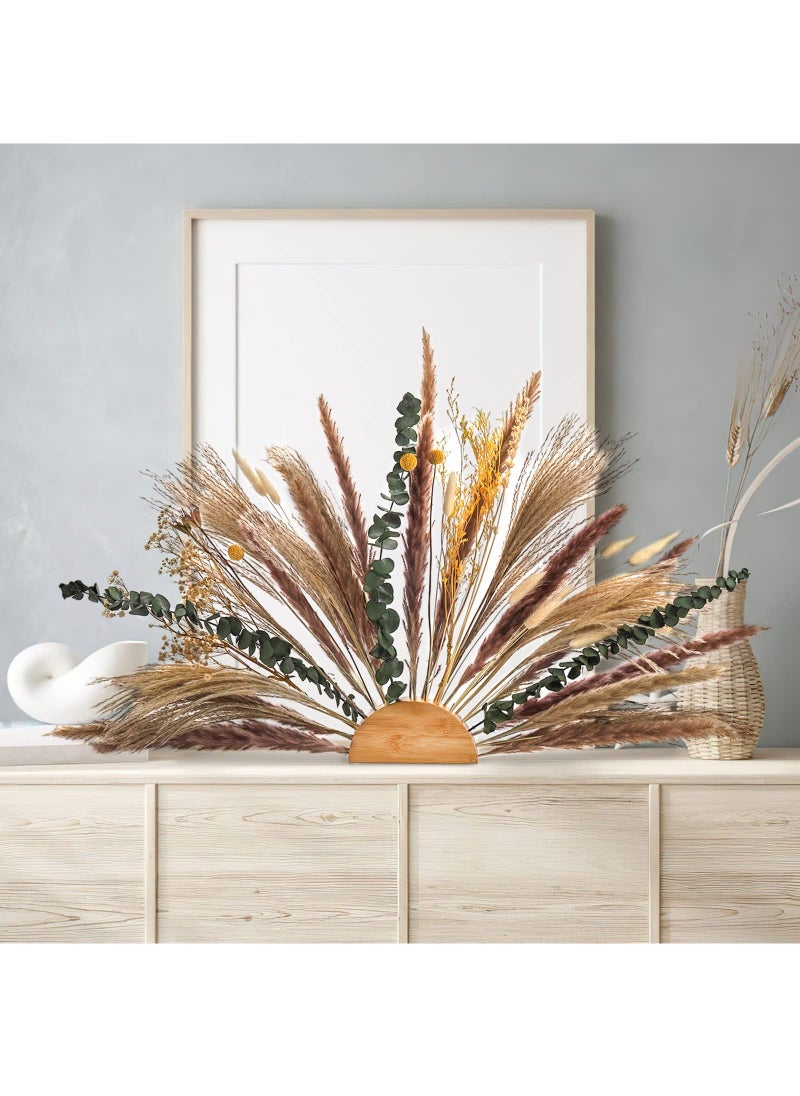 Dried Flowers Decoration, 91 Pcs Natural Pampas Grass Bouquets Boho Decor, DIY Mix Preserved Flowers Wreath with Bamboo Semicircle Base for Fall Arrangement, Wedding, Farmhouse Party - pzsku/Z9E52B0A22B9CDBCC9804Z/45/_/1690773493/5417087e-55e5-4613-a351-08446dacfa3e