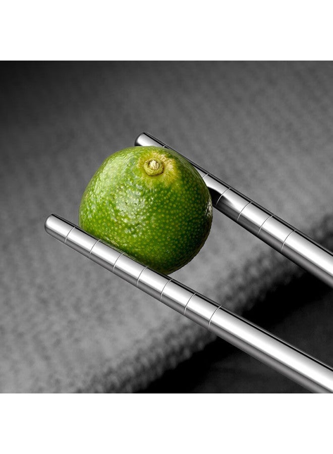 Pinyu Pinyu 304 Stainless Steel Chopsticks, High-quality Household Non-slip Heat-resistant Anti-mold Square Chopsticks Set, Metal Stainless Steel  - Image 4