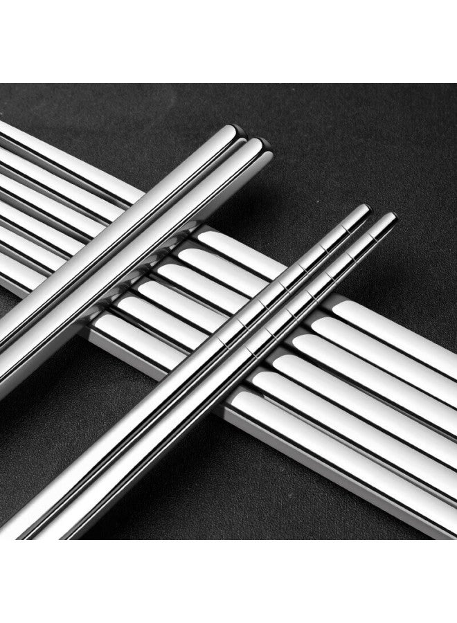 Pinyu Pinyu 304 Stainless Steel Chopsticks, High-quality Household Non-slip Heat-resistant Anti-mold Square Chopsticks Set, Metal Stainless Steel  - Image 2