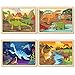 SYNARRY Large Dinosaur Wooden Puzzles for Kids 4 in 1 Gift Box122 94 in Jigsaw Puzzles for Kids Ages 46 Wood Puzzles for Kids Ages 35 Dinosaur Toys Gifts for 3 4 5 Year Old Boys Girls - Image 3