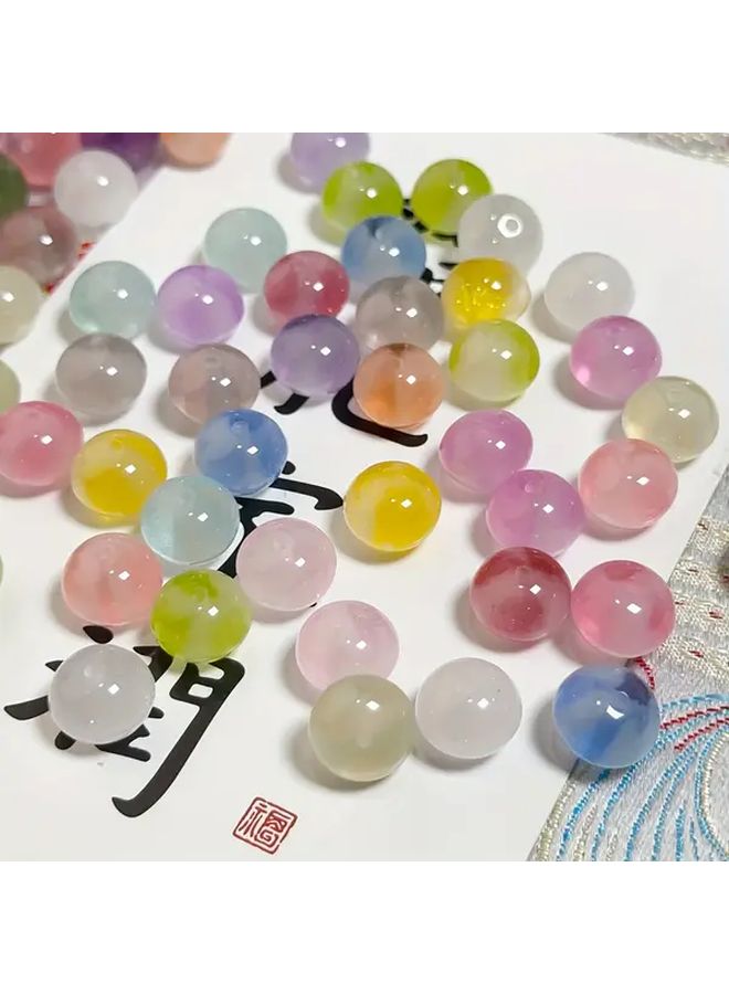 Resin Cat Eye Loose Beads Halloween Decorative Lantern Cream Color High Transparency Abacus Spacer Crafting Supplies - Image 1