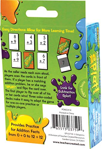 Edupress Math Splat™ Game: Addition Grades 2+ (EP63759), 3.5 H x 5.625 L x 2.25 W - Image 3