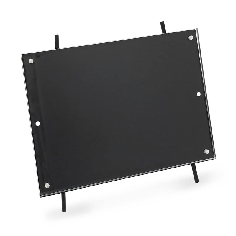 Isaac Jacobs Isaac Jacobs 5x7 Black Magnetic Acrylic Metal Easel Frame 5x7 Horizontal Black 