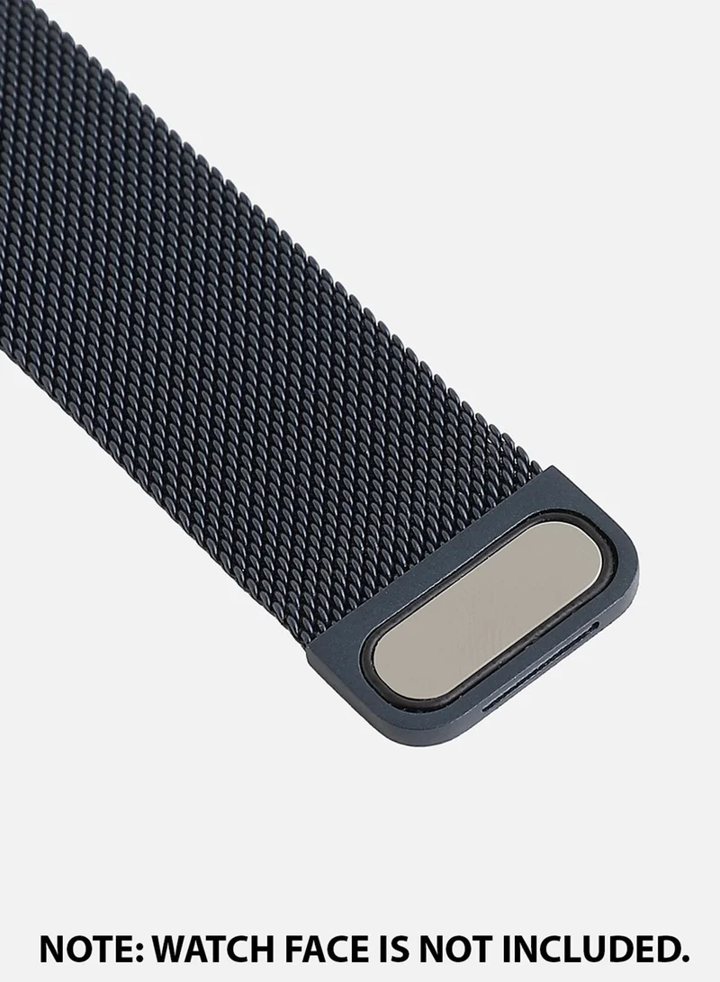 صوص هاوت سوار ساعة أبل من سبيكة معدنية كاجوال بالتصميم سادة مع سوار شبكي | 42mm/44mm/45mm