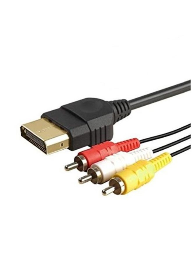 XBOX Generation Old 24p Audio And Video AV Line XBOX Game Console Connected To LCD TV Three-color Line Thick Round Line-Line Length:1.8 M