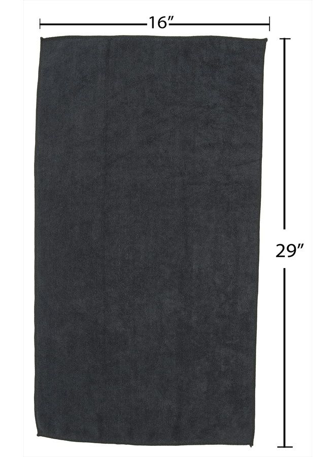 Fromm Softees Microfiber Salon Hair Towels - Fast Drying Towel for Hair, Hands, Face – Use at Home, Salon, Spa, Barber – 16" x 29" - Extra Durable and Absorbent - Black, 45006, 10 Count (Pack of 1) - Image 3