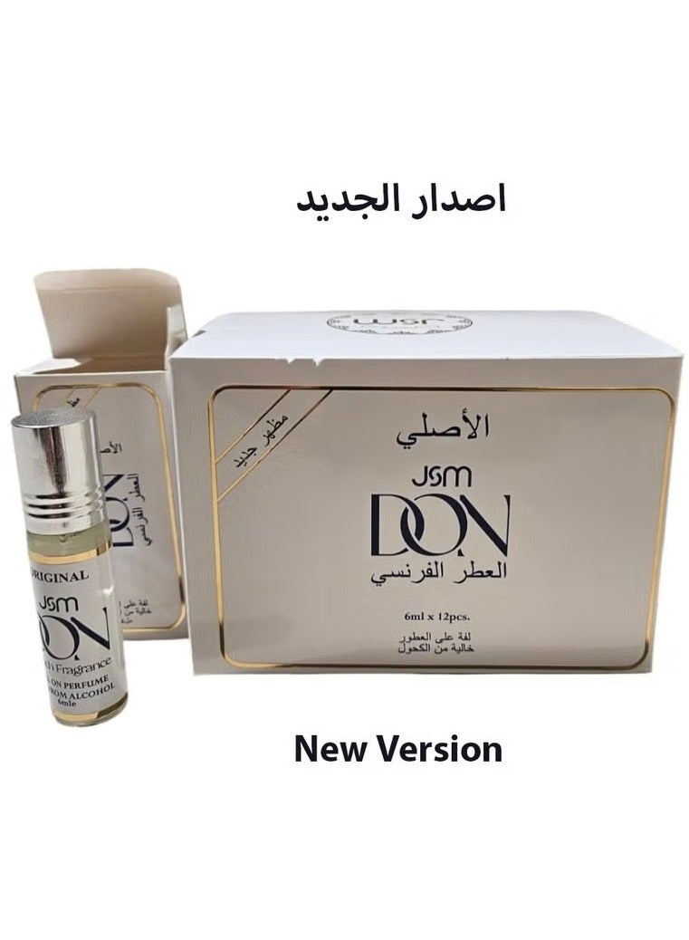 عطر دون رول خالي من الكحول درزن 6مل ×12