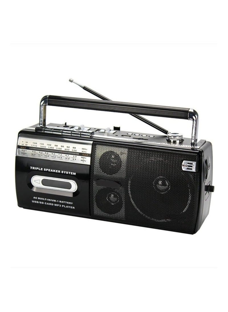 ASIV Bluetooth Radio Cassette Player - Cassette to USB/SD Converter Multi-band FM/AM/SW Radio with Hi-Fi Speaker for Home/Garden/Travel Portable Nostalgic Gift - Image 1